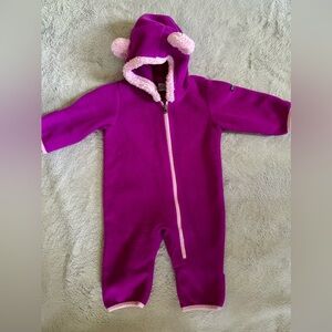 Columbia infant bear bunting 3-6M fuchsia